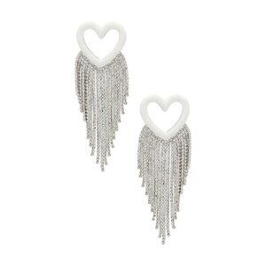 Emma Pills Enamel Sparkling Hearts White Gold Womens Size OS